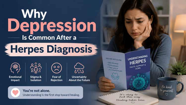 Learn why depression is common after a herpes diagnosis, how stigma affects mental health, and practical ways to regain confidence, hope, and emotional well-being.
